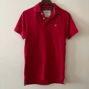 Aeropostale Men's Red Short Sleeve Polo Shirt, Size Small, A87 Logo
